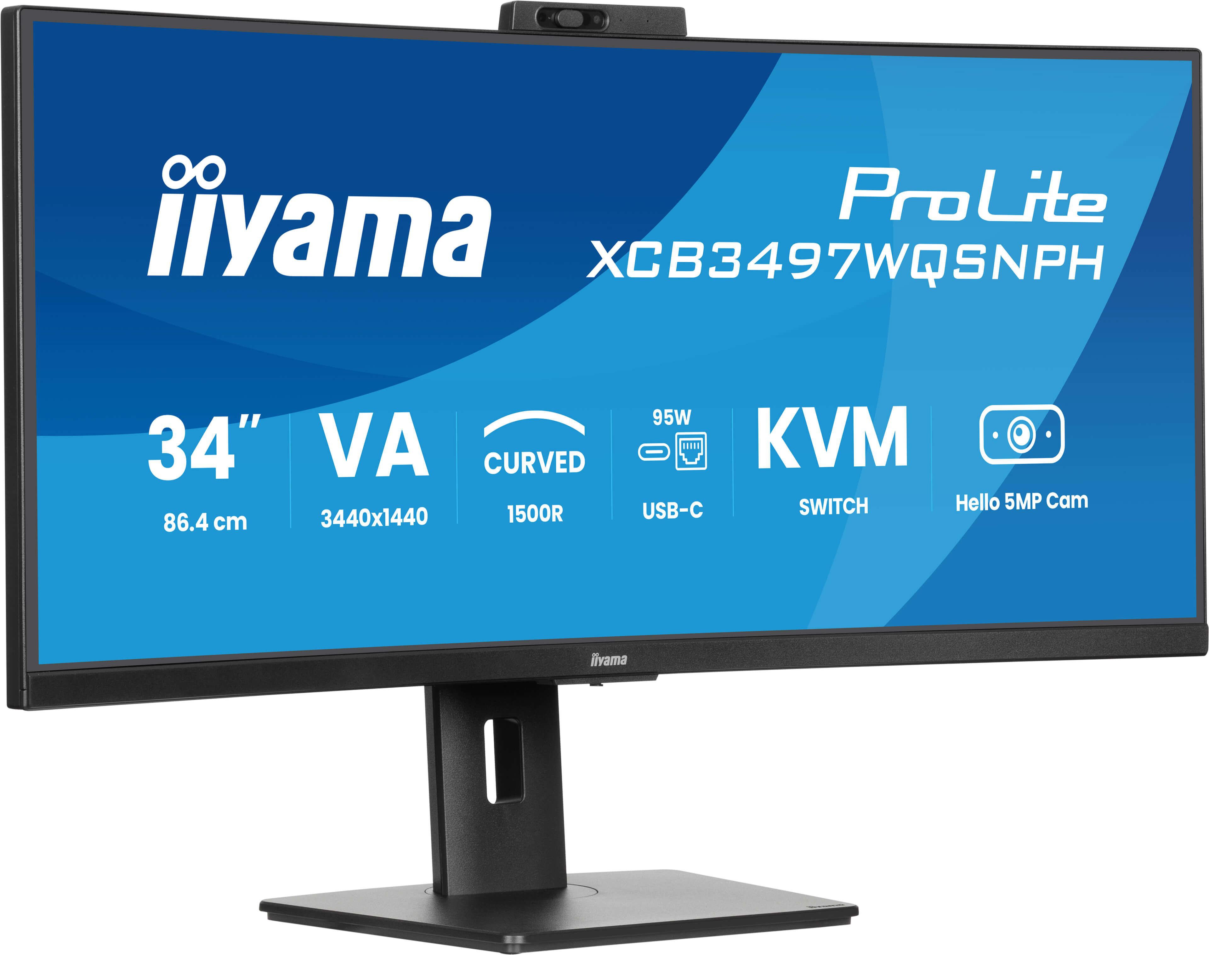 iiyama ProLite XCB3497WQSNPH-B1 34 Zoll UWQHD VA Panel 21:9 120 Hz Curved Monitor
