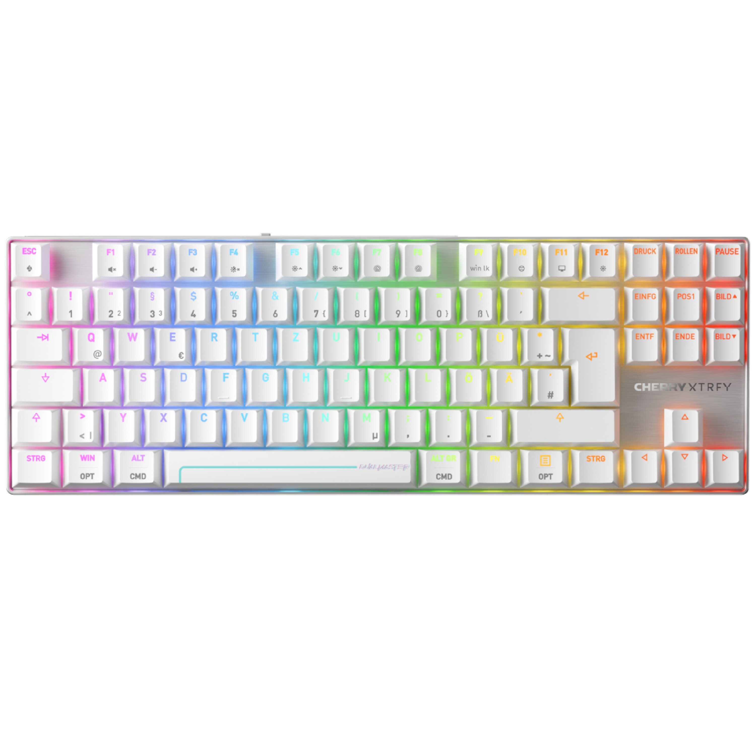 Cherry XTRFY MX 8.2 Pro TMR Tastatur kabellos / kabelgebunden (Funk / Bluetooth), Weiß