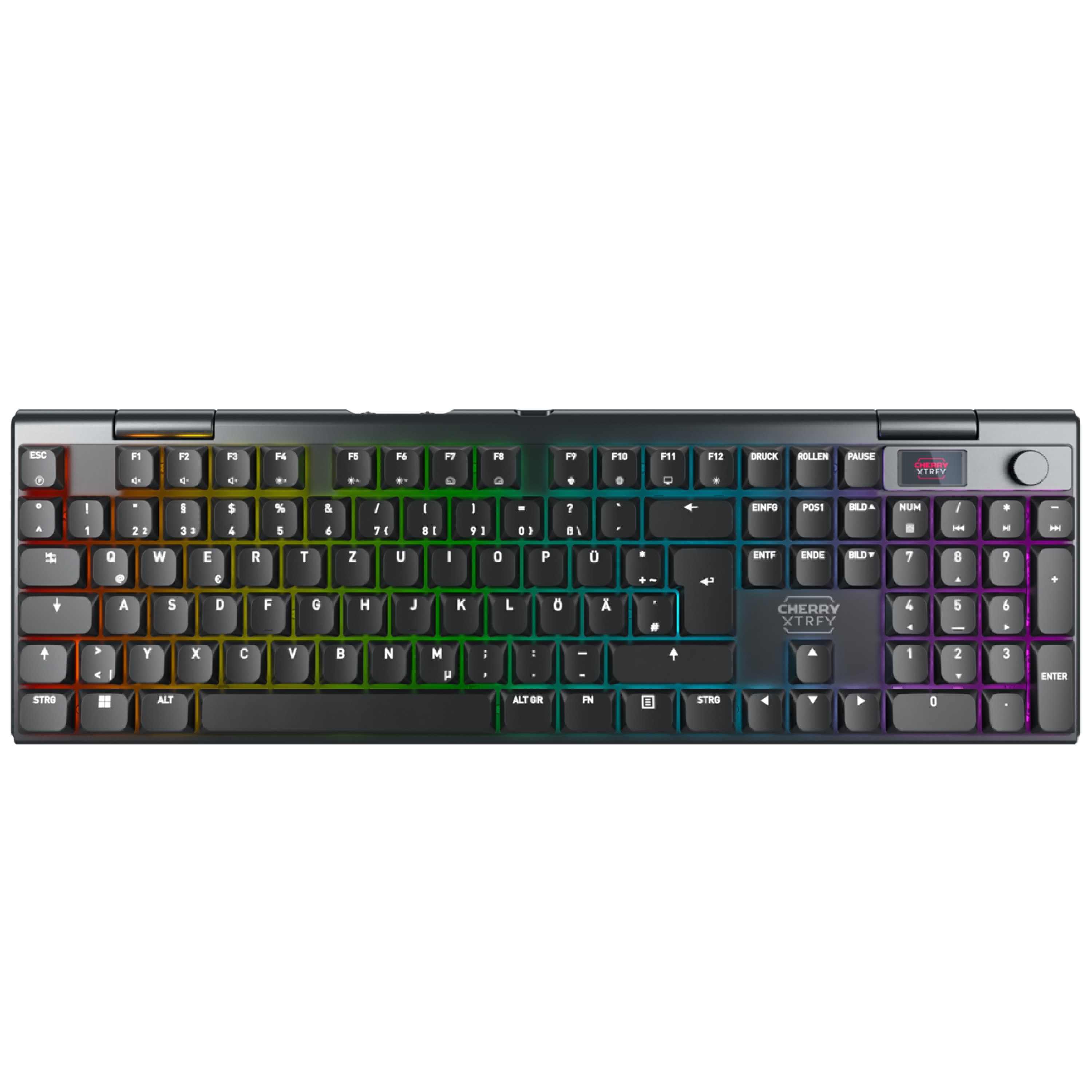 Cherry XTRFY MX 10.1 Tastatur kabellos / kabelgebunden (Funk / Bluetooth), Schwarz