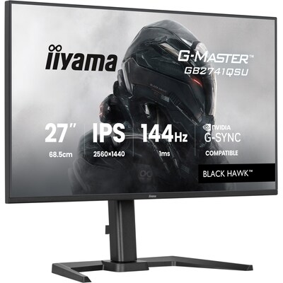 Iiyama  G-Master Black Hawk GB2741QSU-B1 27 Zoll QHD IPS LED 16:9 144 Hz Gaming Monitor | 04948570127450