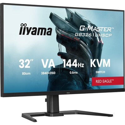 Iiyama  G-Master Red Eagle GB3261UHSCP-B1 31.5 Zoll 4K UHD VA LED 16:9 144 Hz Gaming Monitor | 04948570126286