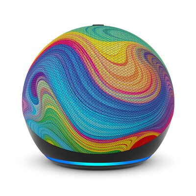 Image of Amazon Echo Dot Kids (2025) - Regenbogenwirbel, WLAN- und Bluetooth-Lautsprecher mit Alexa