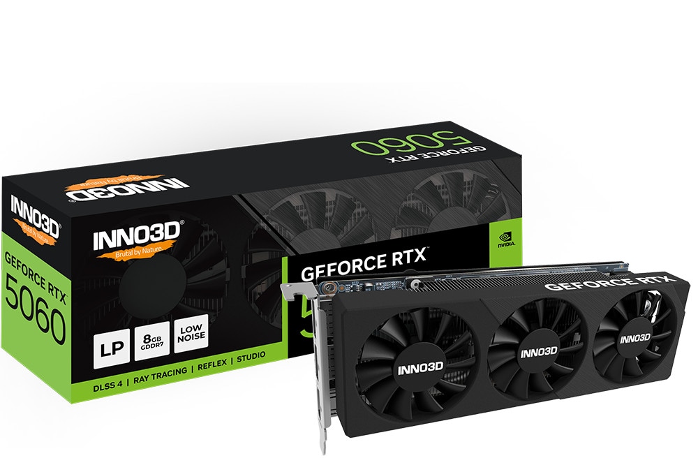 INNO3D GeForce RTX 5060 Low Profile Grafikkarte - 8GB GDDR7, HDMI, 2x DP - Image 2