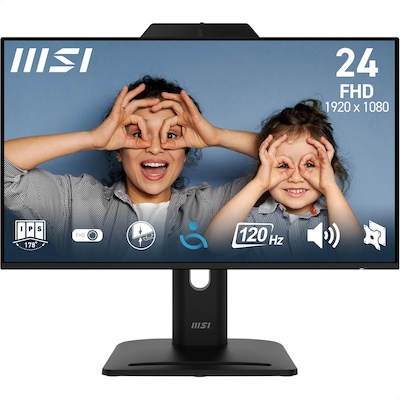MSI  PRO MP242PMGDE 24 Zoll Full HD IPS LED 16:9 120 Hz Office Monitor DP/HDMI/VGA Webcam | 04711377260411