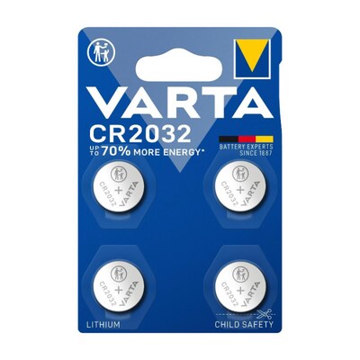VARTA 06032 Einwegbatterie CR2032, Lithium 3 V 4er-Pack