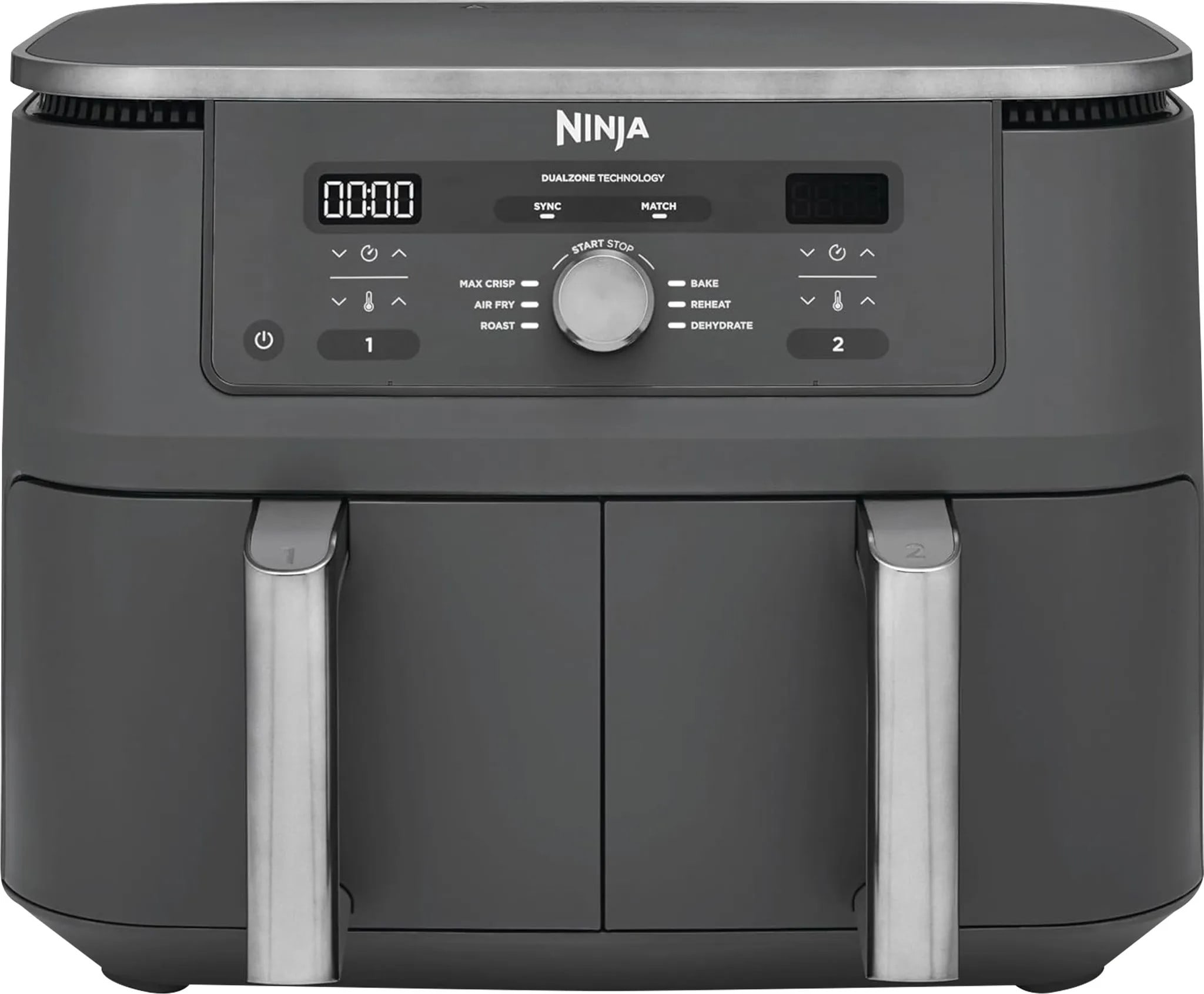 Ninja DZ400EU FlexDrawer MAX 6-in-1 Dual Zone Heißluftfritteuse 9,5 L Grau