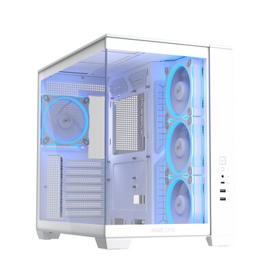 ASUS A32 PLUS TG ARGB ATX Midi-Tower Gaming Gehäuse Weiß