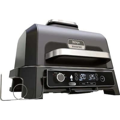 Ninja OG850EU Woodfire Pro XL Elektrischer Outdoor Grill und Smoker Smart Cook grau