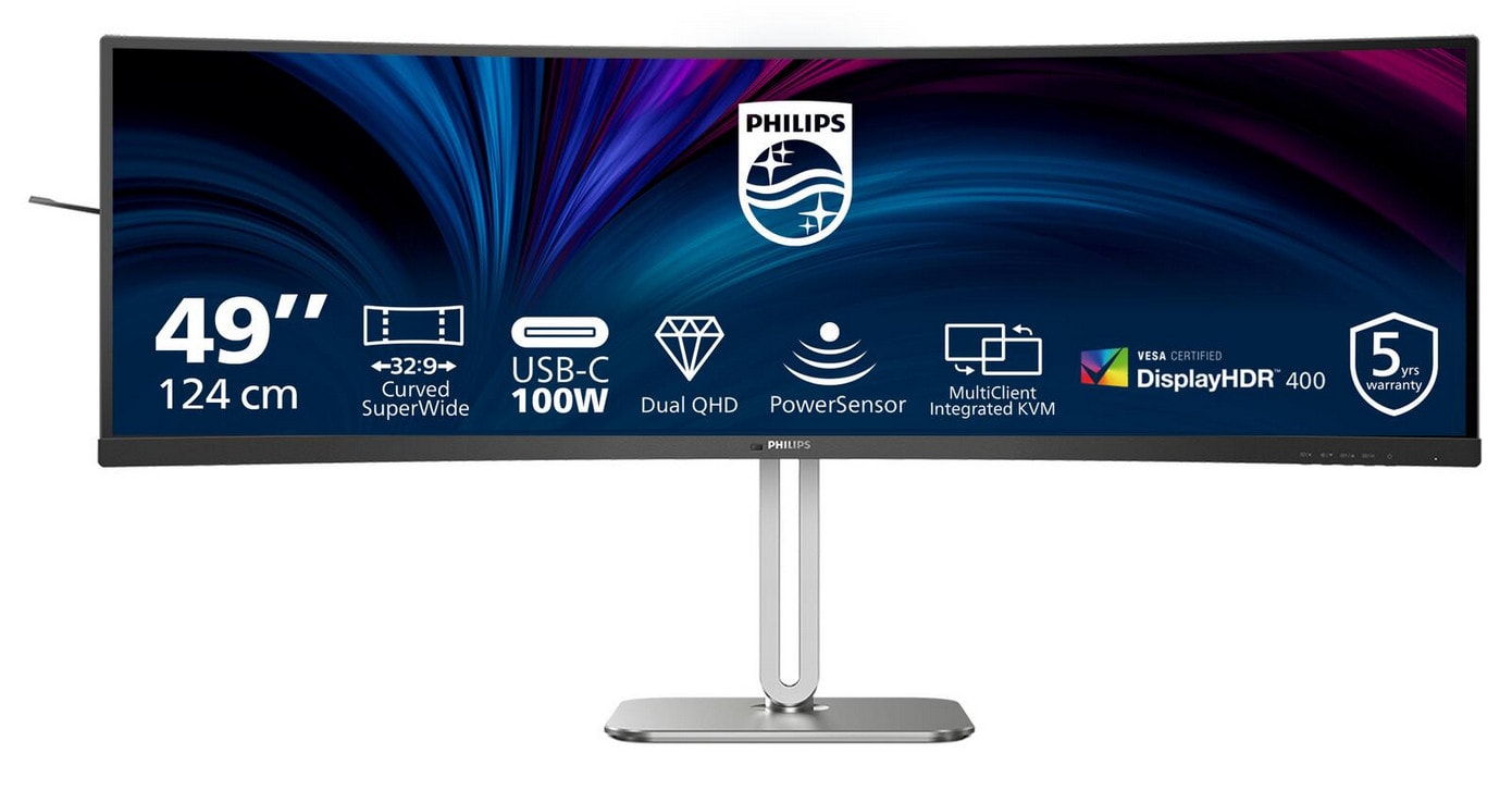 Philips 49B2U5900C 48.8 Zoll DQHD 32:9 75 Hz Curved Monitor