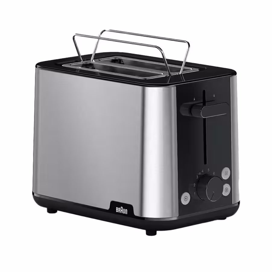 Braun Braun/Schwarz Purshine Ht1510bk Toaster, 2-Schlitz-Toaster, 8 Bräunungsstufen, Überhitzungs- Und Auftaufunktionen, Krümelschublade, 900 W, - Bild 4