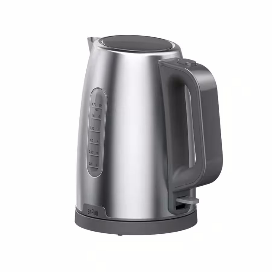 Braun Braun/Grau Purshine Wk1500gy Wasserkocher, 360° Drehbarer Sockel, Wasserstandsanzeige, Kabelaufwicklung, Automatische Abschaltfunktion, 1,7 L Fassungsvermögen, 2200 W, - Bild 2