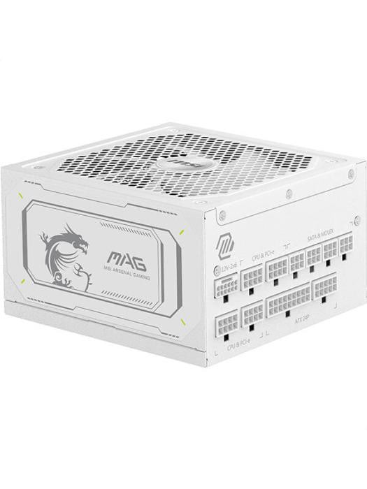 MSI MAG A1000GL PCIE5 WHITE 1000 Watt ATX 3.1 PCIe 5.1 80+ Gold Netzteil 135mm Lüfter