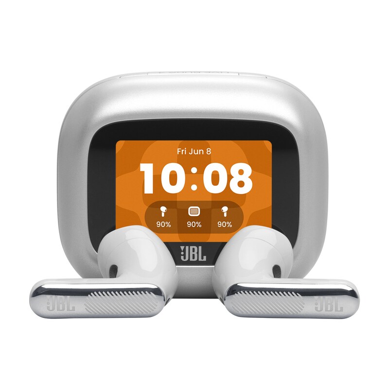 Flex True günstig Kaufen-JBL LIVE Flex 4 True-Wireless In-Ear Bluetooth Kopfhörer silber Noise Cancelling. JBL LIVE Flex 4 True-Wireless In-Ear Bluetooth Kopfhörer silber Noise Cancelling <![CDATA[• Typ: In-Ear Kopfhörer - Dynamisch • Übertragung: Bluetooth, Farbe: Silb