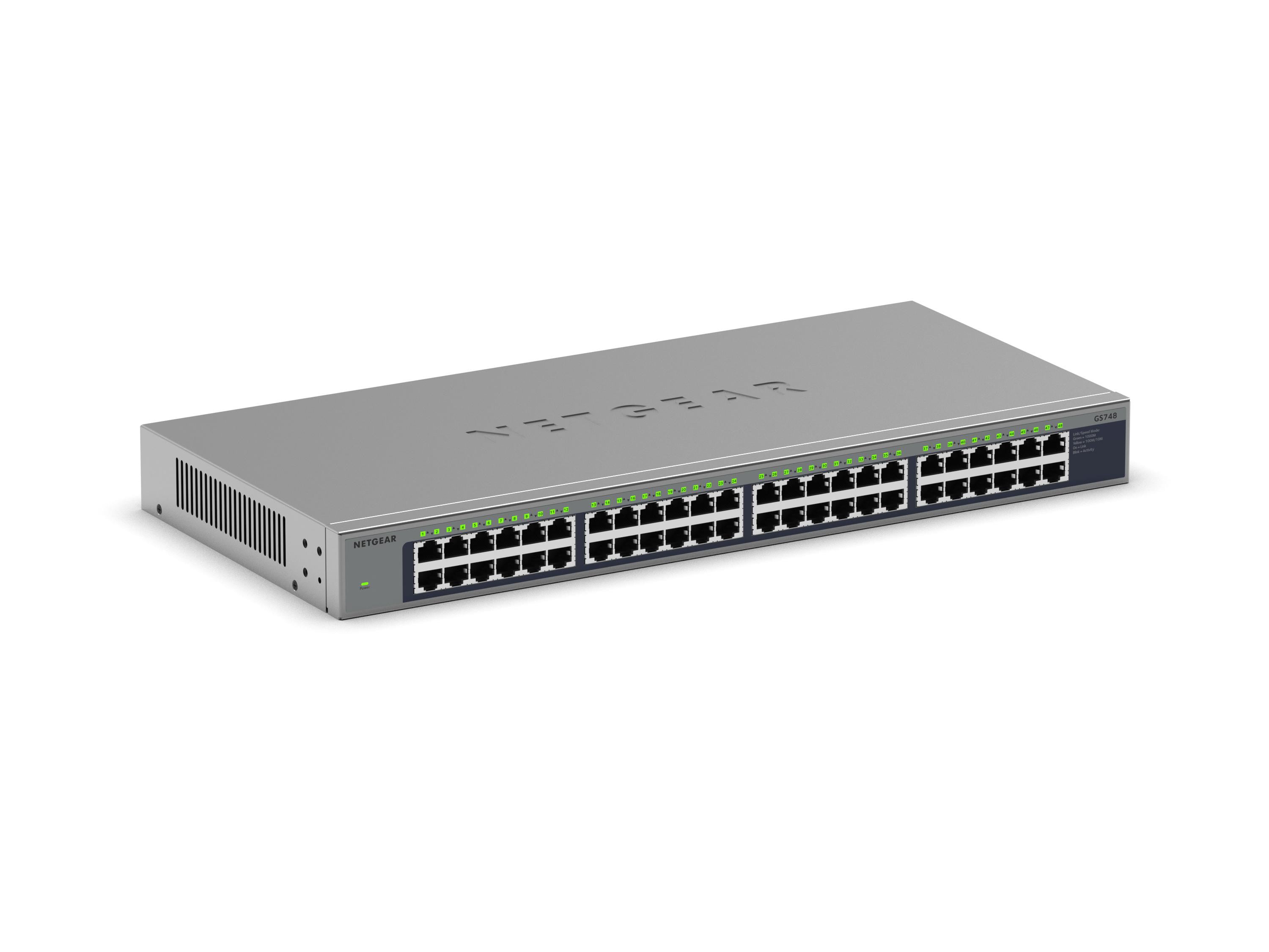 Netgear 48Pt Gige Unmanaged Rackmount Swch Gs748-100Eus
