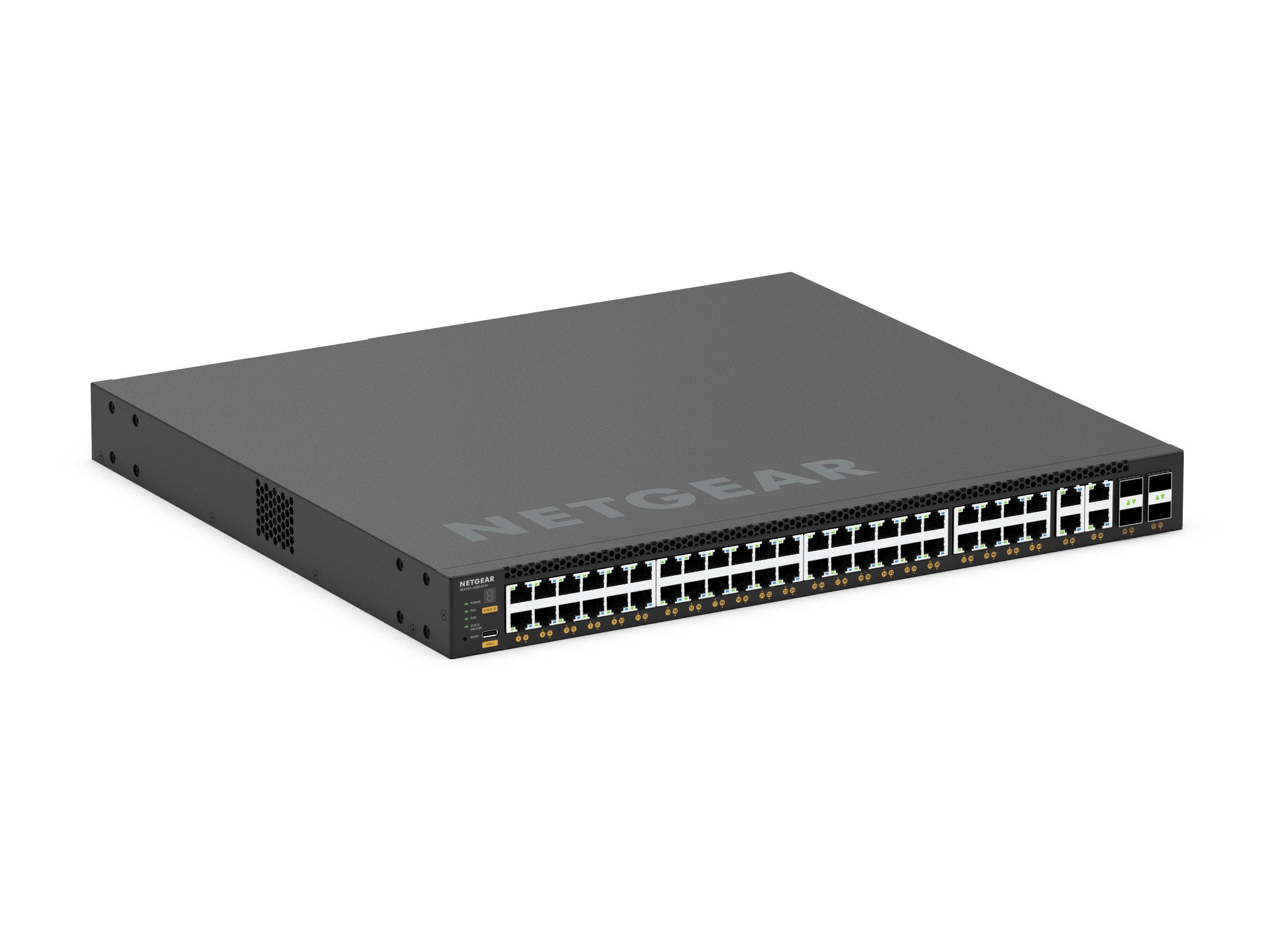NETGEAR M4350-44M4X4V (MSM4352)-44x2.5G, 4x10G/Multi-gig PoE++ (194W base, up to 3,314W) and 4xSFP28 25G Managed Switch