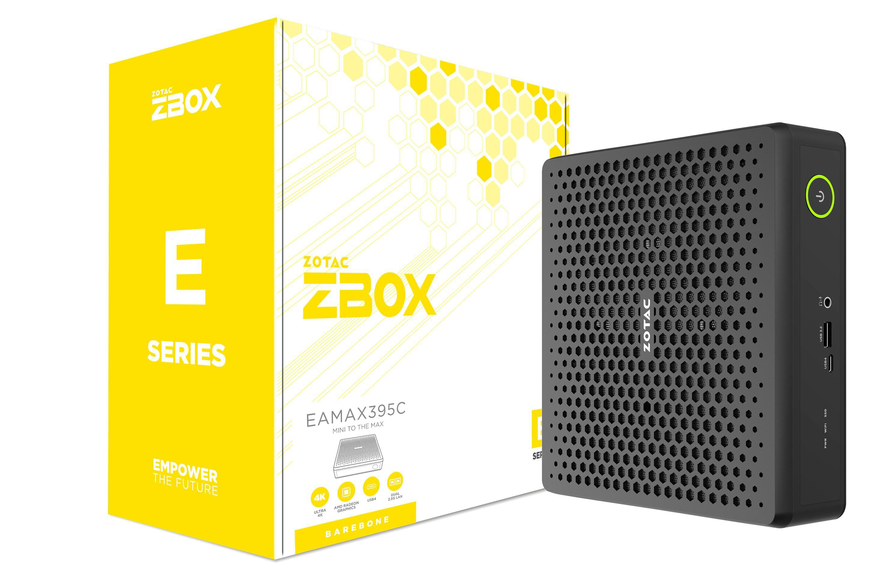 Zotac Zbox Magnus Eamax395c Barebone Mini Pc Ryzen Ai Max+ 395 128Gb/0Gb Nos Schwarz Zbox-Eamax395c-Be