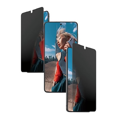 PanzerGlass® 2-Way Privacy Displayschutz Galaxy S26+ Ultra Wide Fit mit Easy-Aligner