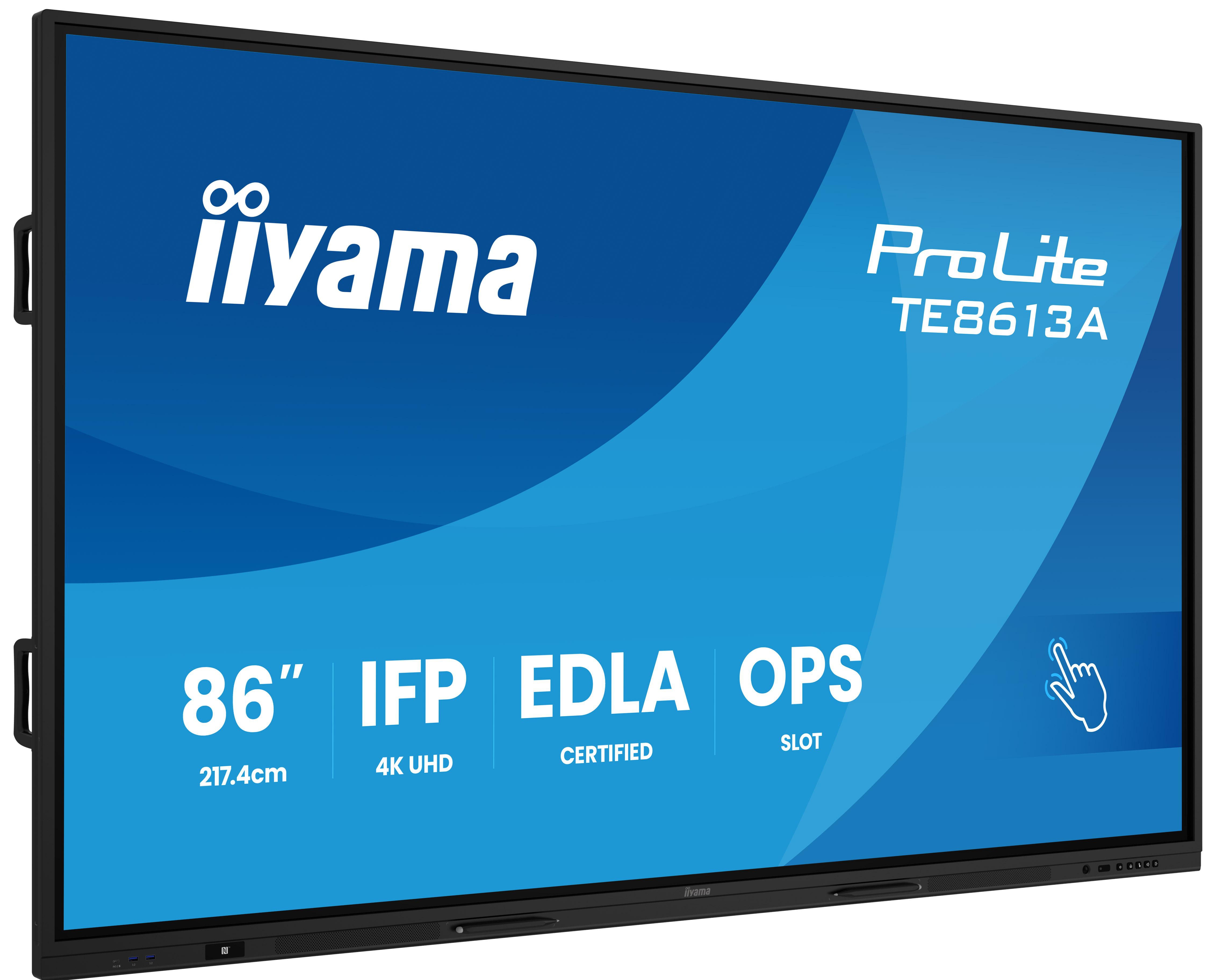 iiyama ProLite TE8613A-B2AG 217,4cm (86") 4K UHD Touch Monitor 16:9 HDMI/DP/USB-C