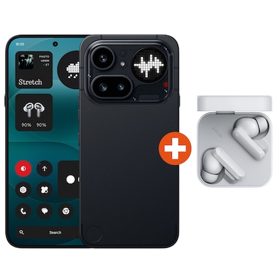 Nothing Phone (4a) Pro 12/256GB Dual-SIM schwarz Android 16 Smartphone + CMF Buds 2a Kabellose In-Ear Kopfhörer