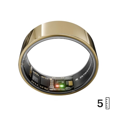 ULTRAHUMAN Ring Air - Smart Ring für Frauen und Männer  - Schlaf -und Fitness Tracking Wearable - Herzfrequenz - Smartring Bionic Gold Größe 5