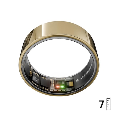 ULTRAHUMAN Ring Air - Smart Ring für Frauen und Männer - Schlaf -und Fitness Tracking Wearable - Herzfrequenz - Smartring Bionic Gold Größe 7