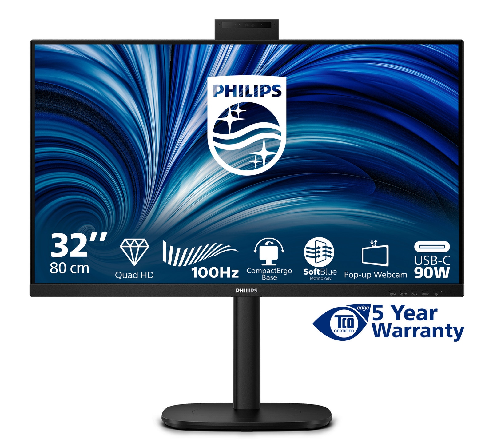Philips 32B2U3601H 31.5 Zoll WQHD 16:9 100 Hz Monitor