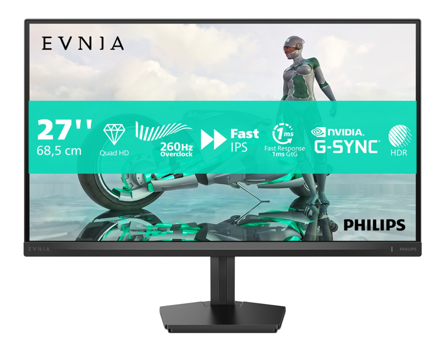 Philips Envia 27M2N3500PF 27 Zoll WQHD Fast IPS Panel 16:9 260 Hz Gaming Monitor