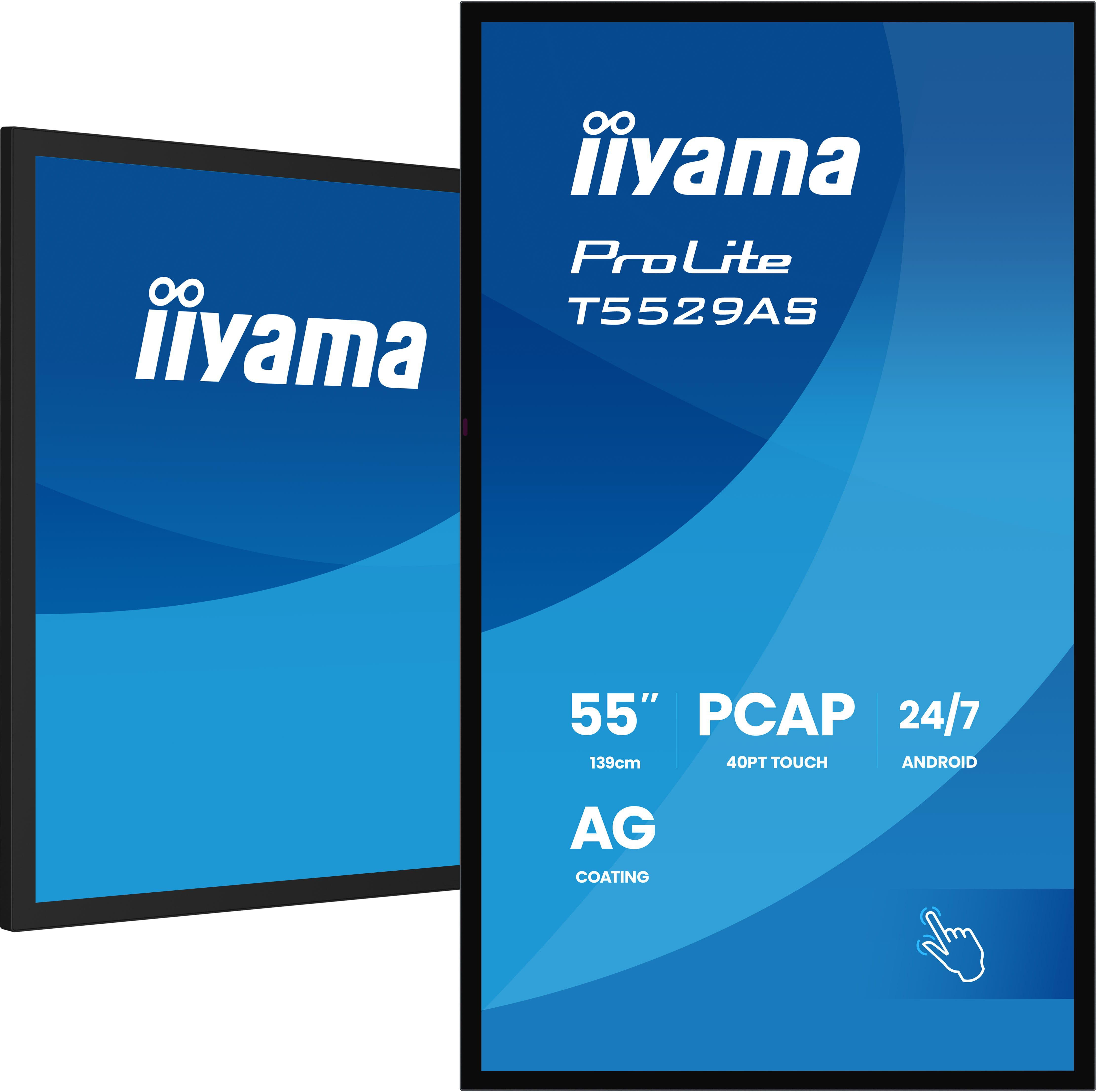 iiyama ProLite T5529AS-B1AG 139cm (55") 4K UHD Touch Monitor HDMI/USB-C