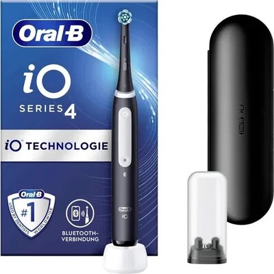Oral-B iO Series 4 matte black mit Etui Elektrische Zahnbürste Schwarz