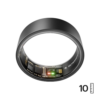 ULTRAHUMAN Ring Air - Smart Ring für Frauen und Männer - Schlaf -und Fitness Tracking Wearable - Herzfrequenz - Smartring Matte Grey Größe 10