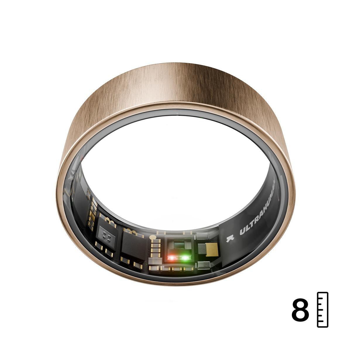 ULTRAHUMAN Ring Air - Smart Ring für Frauen und Männer - Schlaf -und Fitness Tracking Wearable - Herzfrequenz - Smartring Rose Gold Größe 8 Image