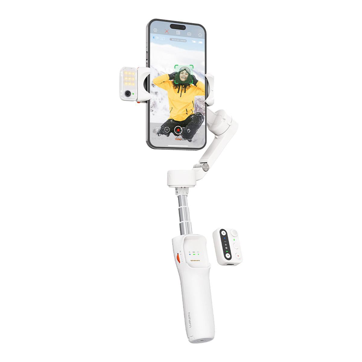 Hohem iSteady V3 Faltbarer Gimbal-Stabilisator mit abnehmbarer Fernbedienung Weiß Image