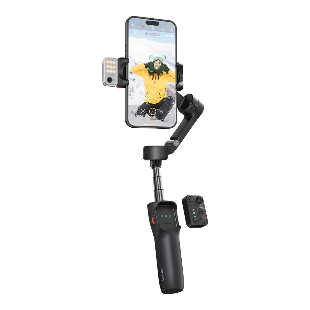 Hohem iSteady V3 Faltbarer Gimbal-Stabilisator mit abnehmbarer Fernbedienung Schwarz