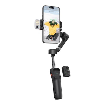 Hohem iSteady V3 Faltbarer Gimbal-Stabilisator mit abnehmbarer Fernbedienung Schwarz