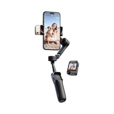 Hohem iSteady V3 Ultra AI Faltbarer Gimbal-Stabilisator mit abnehmbarer Fernbedienung Schwarz