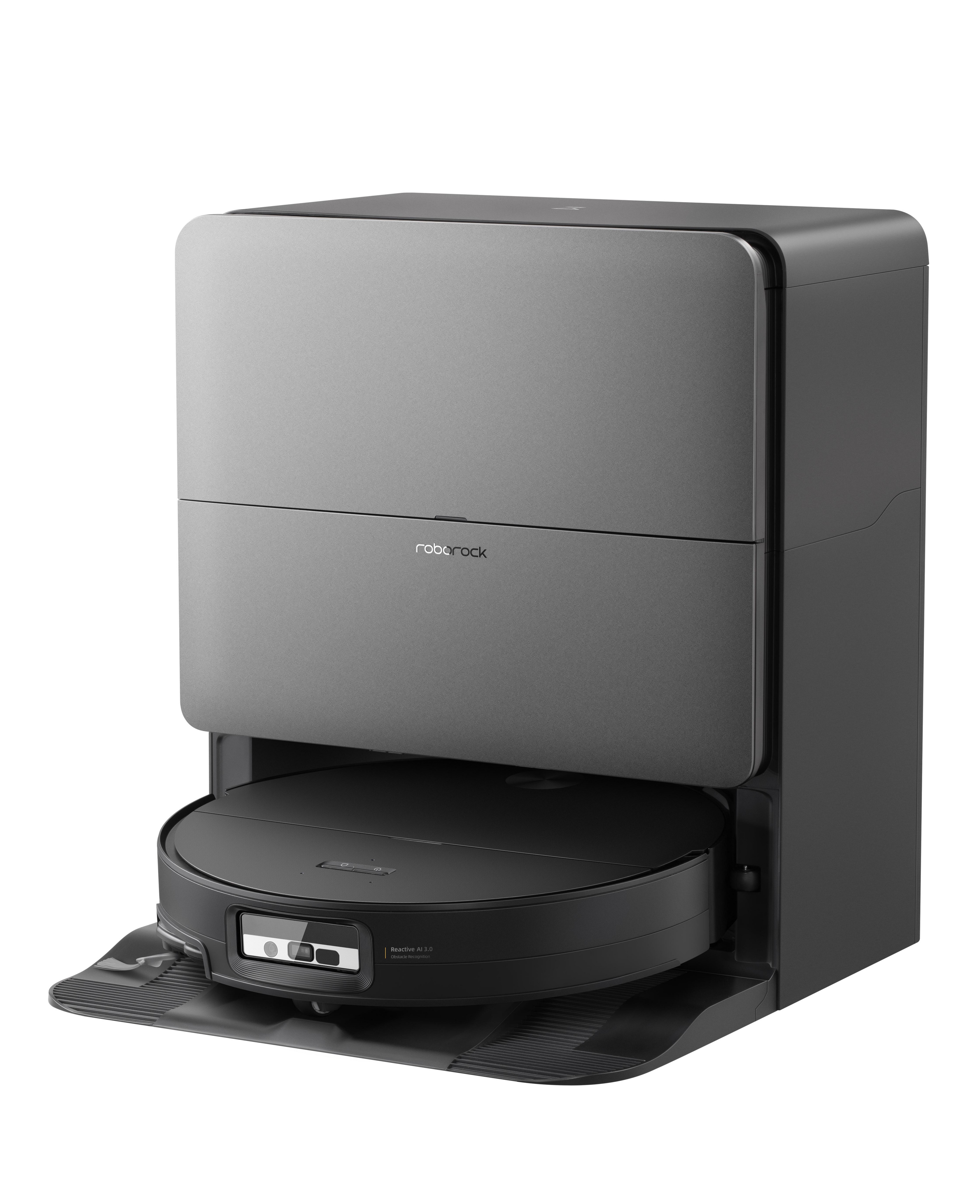 Roborock Saros 20 Sonic Complete Schwarz Wischroboter mit Rockdock Absaug- /Reinigungsstation
