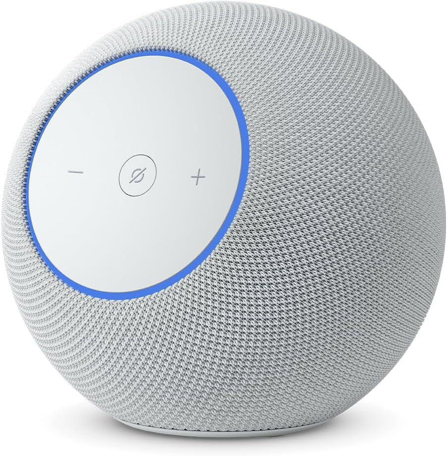 Amazon Echo Studio (2025) – Smarter WLAN- und Bluetooth-Lautsprecher mit Dolby Atmos, 3D-Audio; Weiß