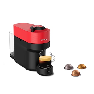 Kaffeekapselmaschine Nespresso VERTUO POP von Krups XN9205 Spicy Rot