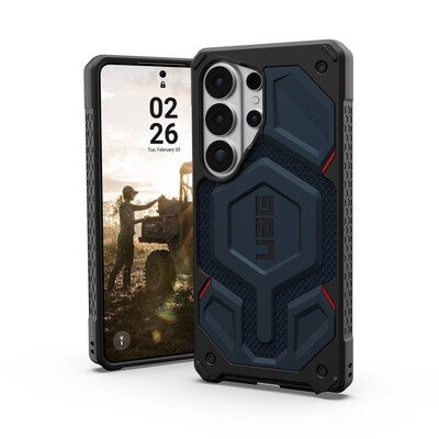 UAG Urban Armor Gear Monarch Pro Case mit Magnet-Modul für Samsung Galaxy S26 Ultra kevlar mallard (blau)