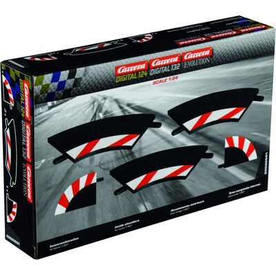 Image of Carrera Digital 124 Innenrandstreifen für Kurve 1/60° (3), Endstücke (2)