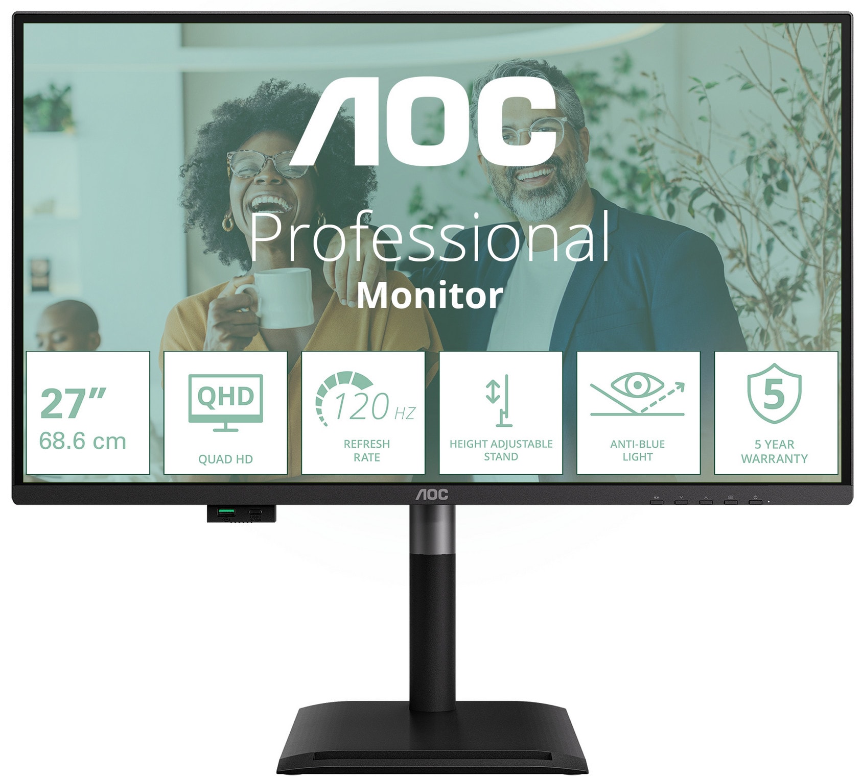 AOC Q27P4CV 27 Zoll WQHD 16:9 120 Hz Monitor