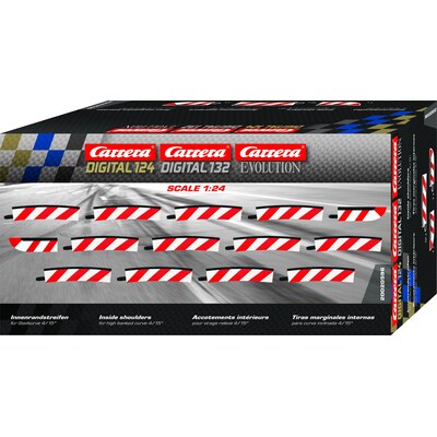 Image of Carrera Digital 124 Innenrandstreifen für Steilkurve 4/15° (12), Endstücke (2)