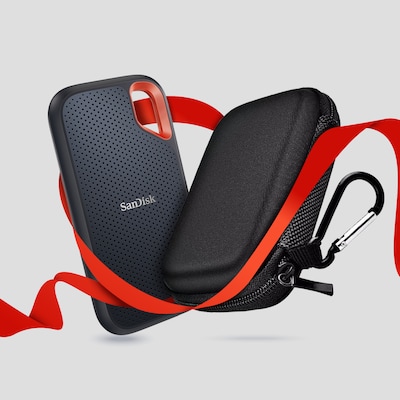 SanDisk Extreme Portable SSD V2 4 TB USB-C 3.1 (10Gb/​s) externe SSD inklusive Schutztasche