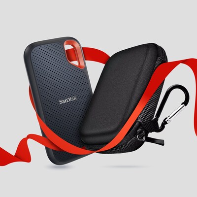 SanDisk Extreme Portable SSD V2 8 TB USB-C 3.1 (10Gb/​s) externe SSD inklusive Schutztasche