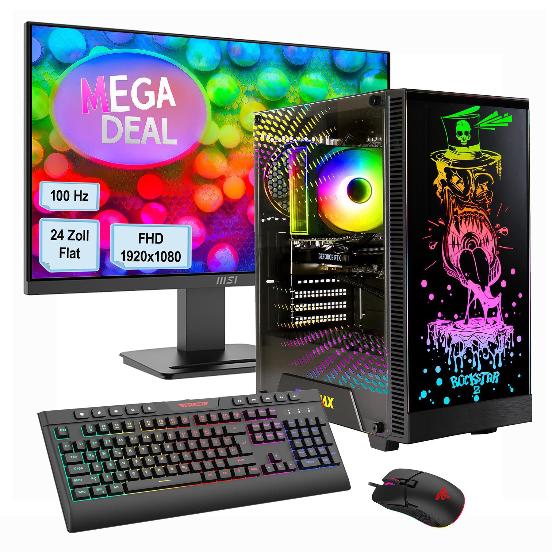 Hyrican GAMEMAX MegaDeal Rockstar SET2735 7961 Ryzen 5 5500 16GB 480GB SSD RTX 5060 + MSI PRO MP2412