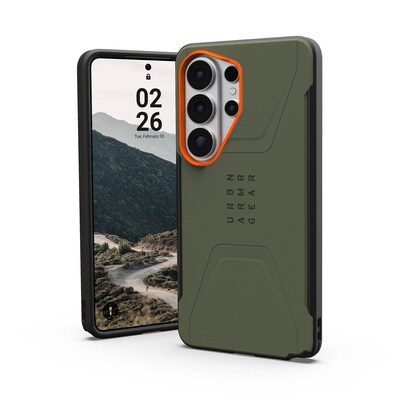 UAG Urban Armor Gear Civilian Case mit Magnet-Modul für Samsung Galaxy S26 Ultra olive drab/orange