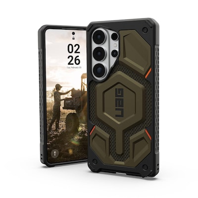 UAG Urban Armor Gear Monarch Pro Case mit Magnet-Modul für Samsung Galaxy S26 Ultra kevlar element grün