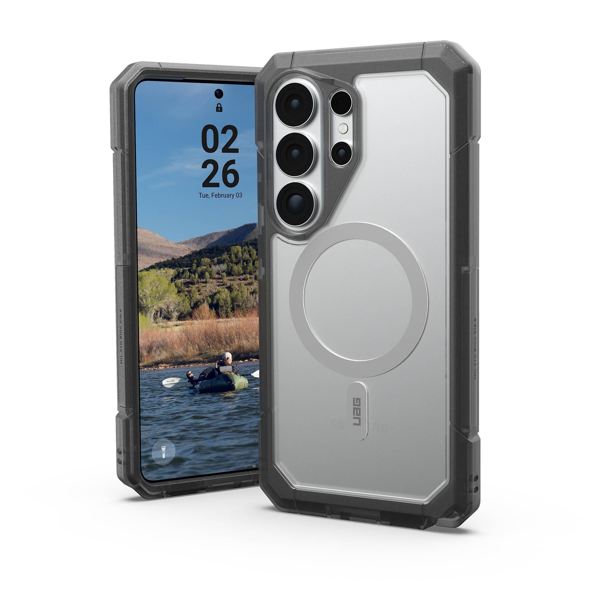 UAG Urban Armor Gear Trooper Case mit Magnet-Modul für Samsung Galaxy S26 Ultra transparent/ash (grau)