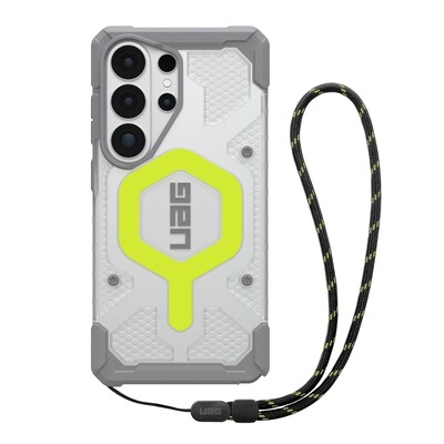 UAG Urban Armor Gear Bundle bestehend aus Pathfinder Case mit Magnet-Modul & Lanyard (abnehmbar) für Samsung Galaxy S26 Ultra active neon (transparent) & schwarz/graphite