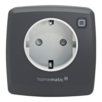 Image of Homematic IP Schalt-Mess-Steckdose Smart Plug anthrazit HmIP-PSM-2-A